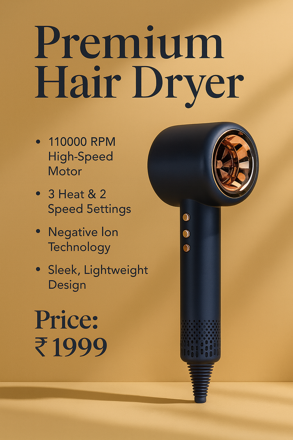 Hair Dryer - 110000 RPM 2000W High-Speed